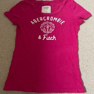 Abercrombie & Fitch Vibrant Pink Short Sleeve Tee